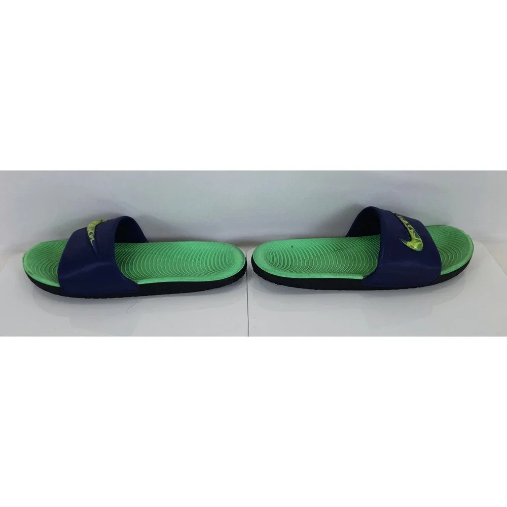Nike Kawa Slide Kid's Size 10 Blue Green AJ7293 400